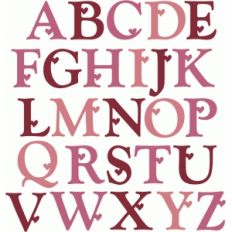 heart alphabet - uppercase