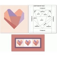 scrappy heart quilt block foundation to stitch