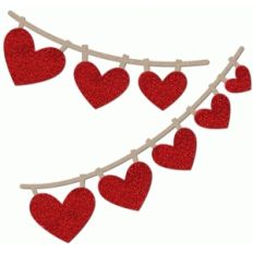 heart pennant flags