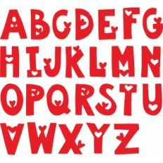heart alphabet letters