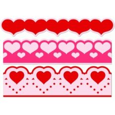 3 heart borders