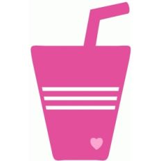 heart cup and straw