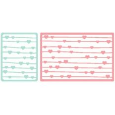 heart stripe journaling cards