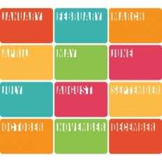 month 4x6 journaling cards