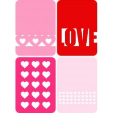 3x4 'love' journaling cards