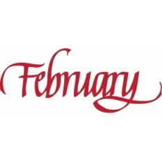 february – italic calligraphy