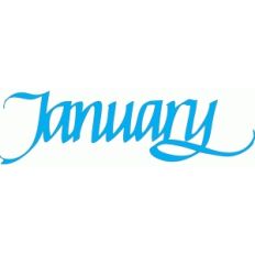 january – italic calligraphy