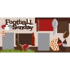 football sunday 2 page scrapbook page kit
