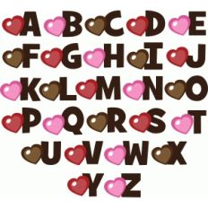 uppercase valentine monograms