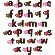 lowercase valentine monograms