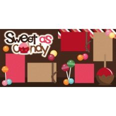 sweet as candy 2 page scrapbook kit