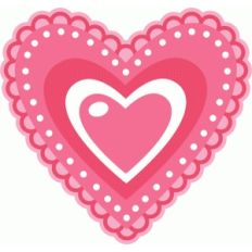 valentine heart doily