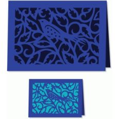 card bird with vines