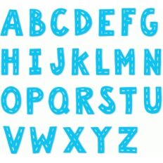 stitched dash uppercase alphabet letters