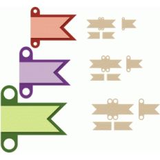 mini pennant flags for 3 size sticks