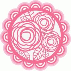 layered rose doily