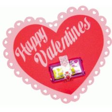 simple valentine candy card