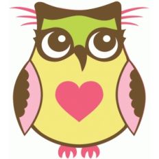 owl with heart