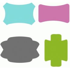 set of 4 tag shapes