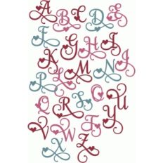 valentine flourish alphabet