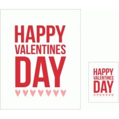 happy valentine's day 3x4 and 8x10 print and cut quote cards