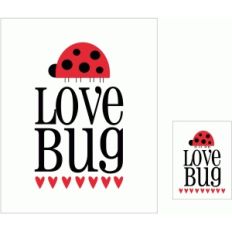 love bug 3x4 and 8x10 print and cut quote cards