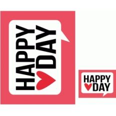 happy heart day 3x4 and 8x10 print and cut quote cards