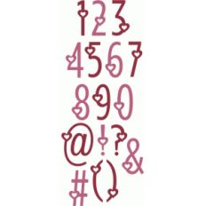 kolette - skinny heart punctuation and numbers