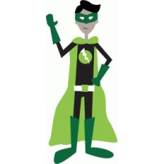 super hero waving
