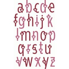 kolette - skinny heart alpha lower case