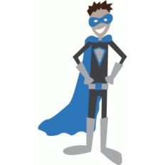 super hero smiling