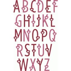 kolette - skinny heart alpha - upper case