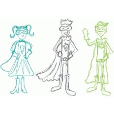 super heroes sketch