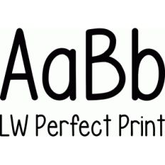 lw perfect print font