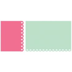 scallop heart journaling cards