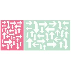 set of 2 arrow journaling cards