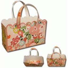 3d large scallop double handle gift bag