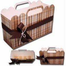 3d large scallop handled gift bag