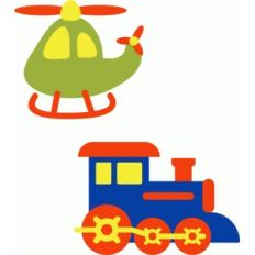 train and helicopter toys