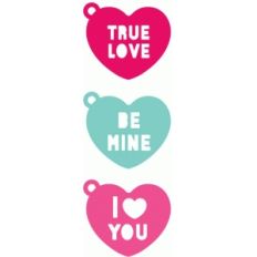 word heart tags