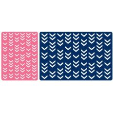 set of 2 chevron journaling cards