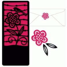 blooming bird flat card for #10 envelope