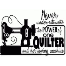 power of one quilter vinyl art