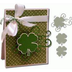 3d a2 swirly clover pop-up card