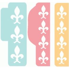 set of 3 fleur de lis tabs