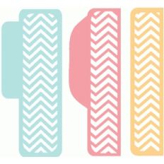 set of 3 chevron tabs