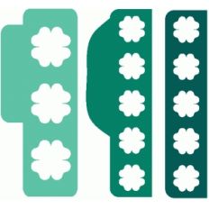 set of 3 lucky clover file tabs