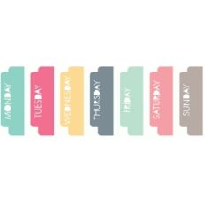 7 days of the week file tabs