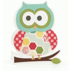 a2 owl shaped card