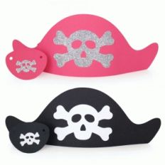 pirate hat and eye patch